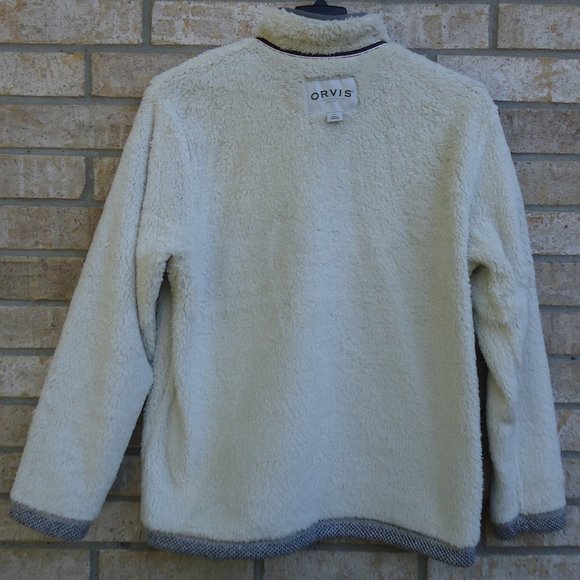 SIZE L. ORVIS Fleece Lined Quarter Zip Pullover. - Picture 5 of 16